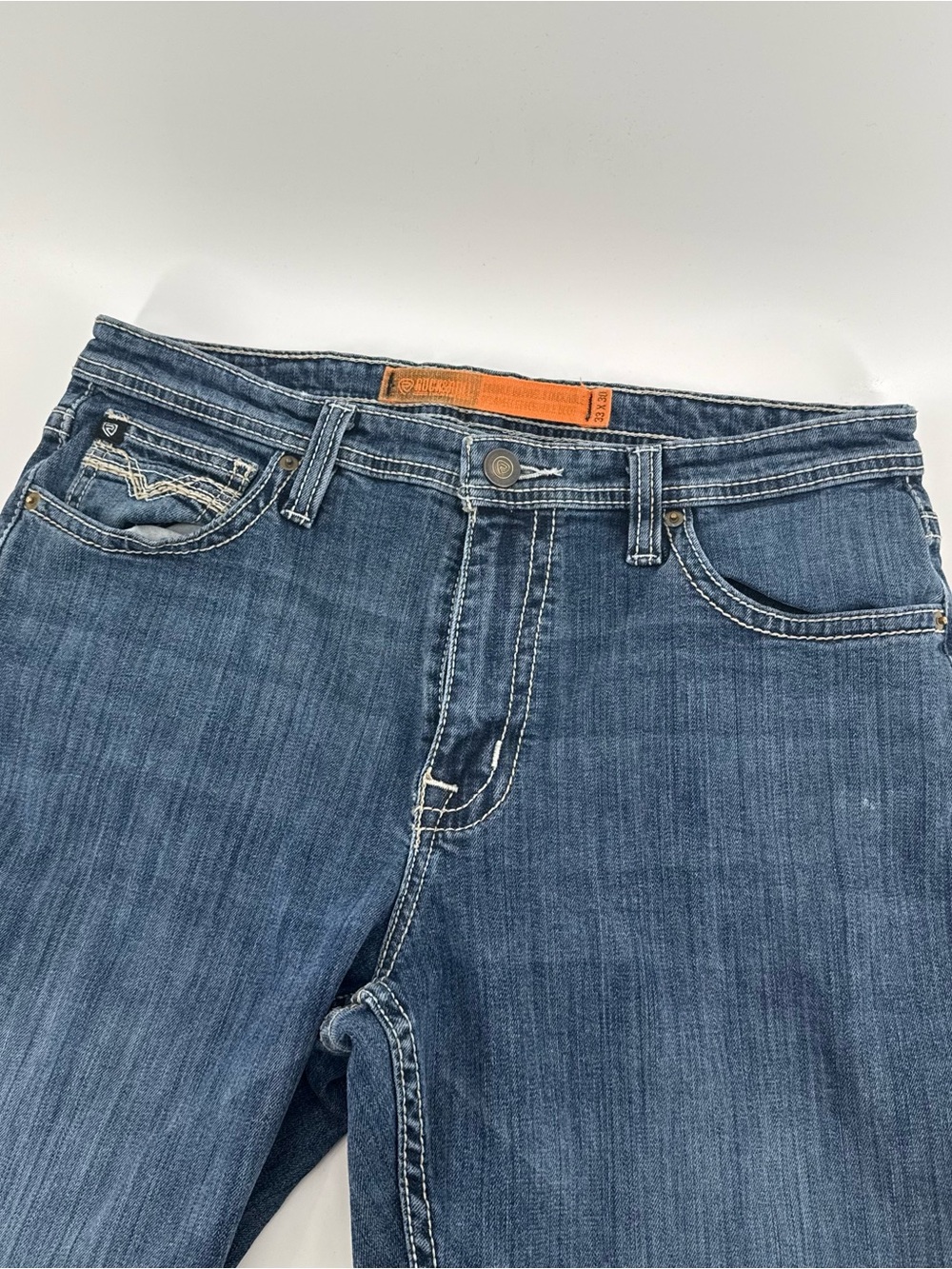 Rock & Roll Denim Jeans Double Barrel Relaxed Straight Leg Mens 34x29